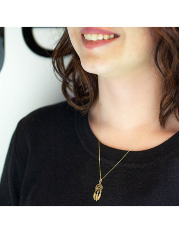 ZŁOTY AŻUROWY WISIOREK ŁAPACZ SNÓW ZŁOTO PR. 585