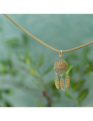 ZŁOTY AŻUROWY WISIOREK ŁAPACZ SNÓW ZŁOTO PR. 585