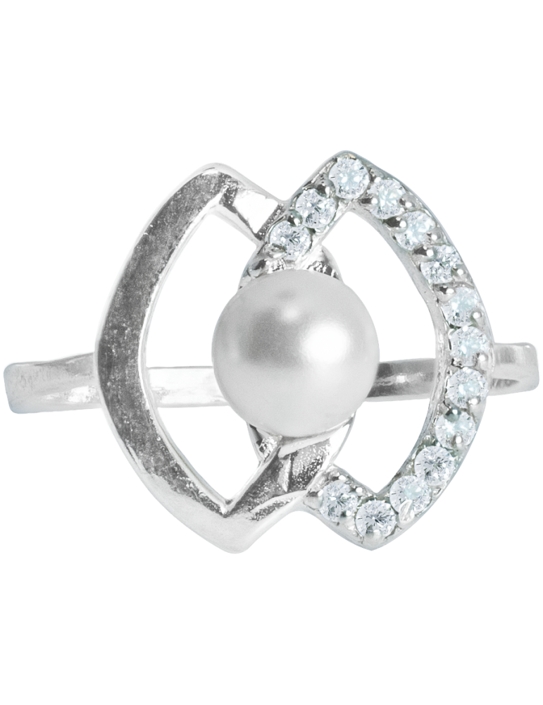 SREBRNY PIERŚCIONEK Z PERŁĄ PR. 925