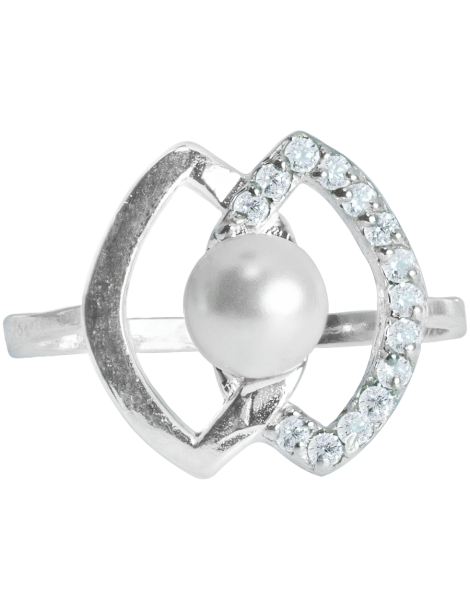 SREBRNY PIERŚCIONEK Z PERŁĄ PR. 925