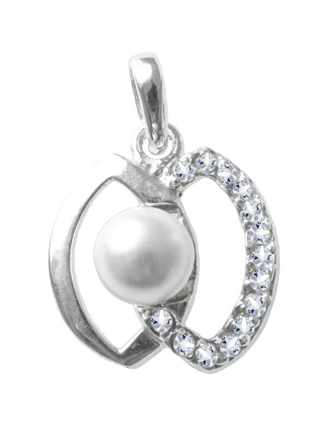 SREBRNY KOMPLET Z PERŁAMI PR. 925