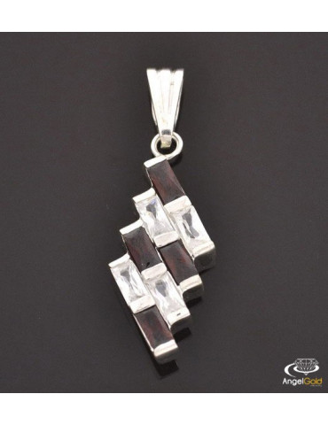 SREBRNY WISIOREK Z CYRKONIAMI PR. 925 