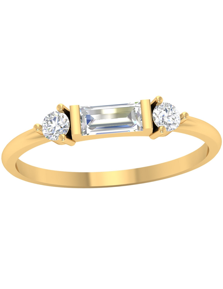 ZŁOTY PIERŚCIONEK ZARĘCZYNOWY NOWOCZESNY PR. 585