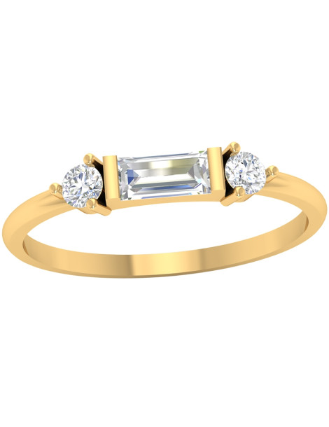 ZŁOTY PIERŚCIONEK ZARĘCZYNOWY NOWOCZESNY PR. 585