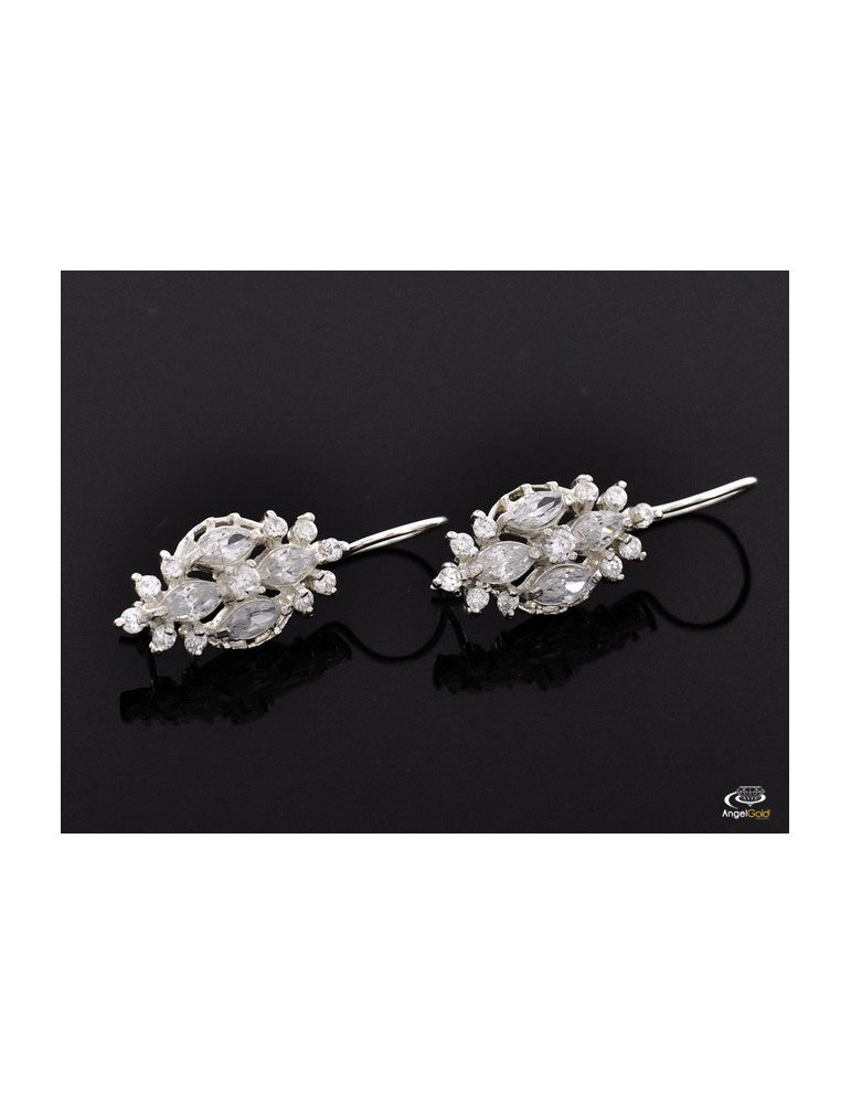 SREBRNE KOLCZYKI KWIATY NA BIGLU PR. 925