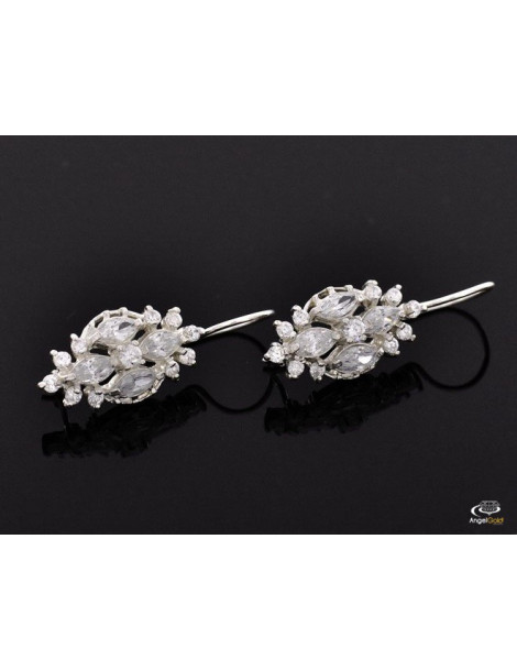 SREBRNE KOLCZYKI KWIATY NA BIGLU PR. 925