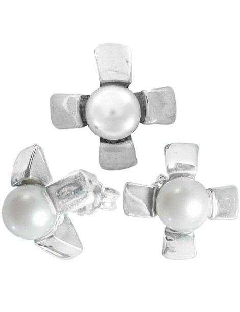 SREBRNY KOMPLET Z PERŁAMI PR. 925