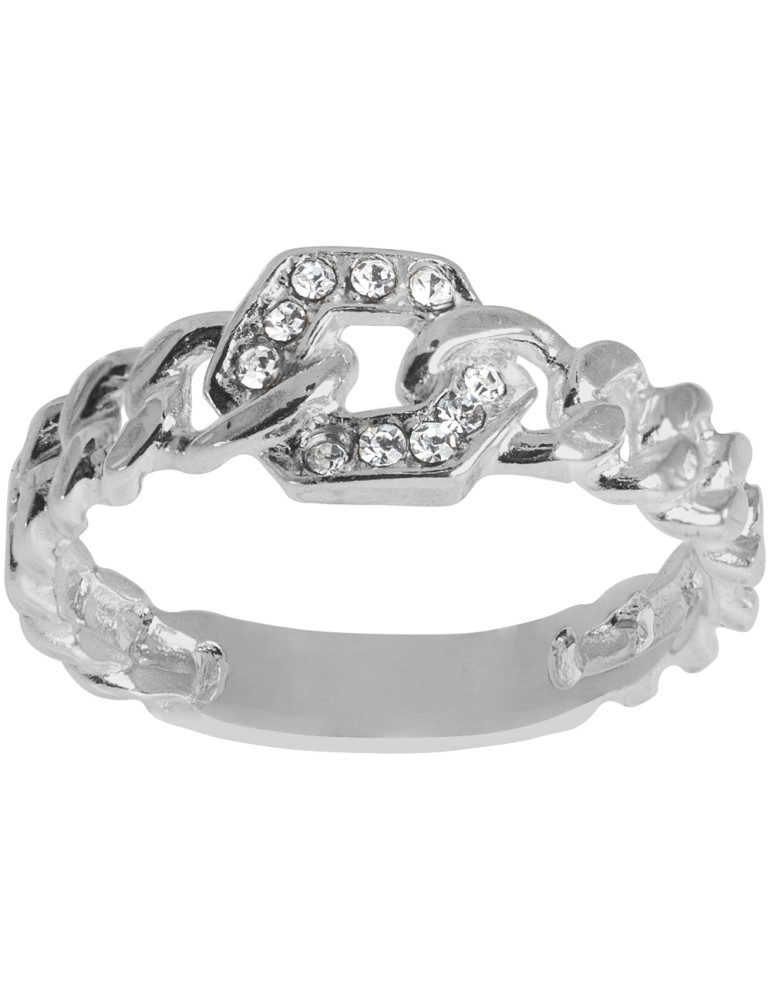 SREBRNY PIERŚCIONEK KLAMRA Z  CYRKONIAMI PR. 925