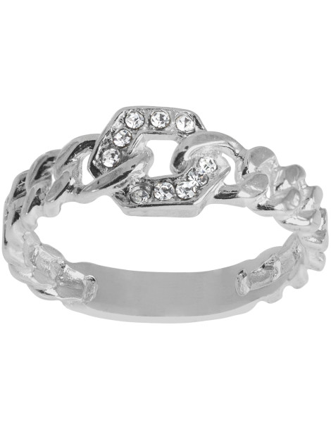 SREBRNY PIERŚCIONEK KLAMRA Z  CYRKONIAMI PR. 925