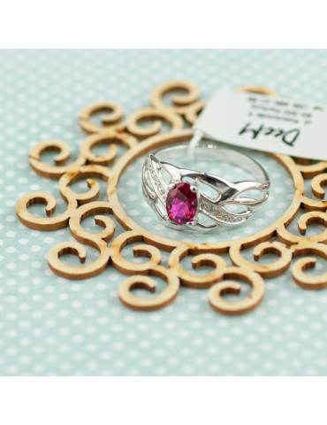 SREBRNY PIERŚCIONEK AŻUROWY Z  CYRKONIAMI PR. 925