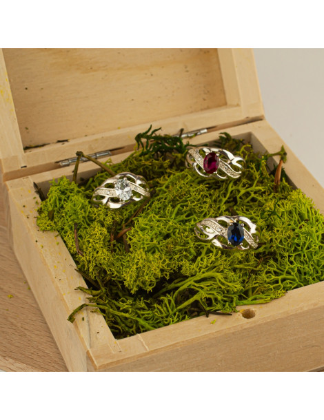 SREBRNY PIERŚCIONEK AŻUROWY Z  CYRKONIAMI PR. 925