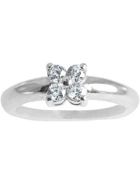 SREBRNY PIERŚCIONEK KWIAT KWIATEK Z  CYRKONIAMI PR. 925