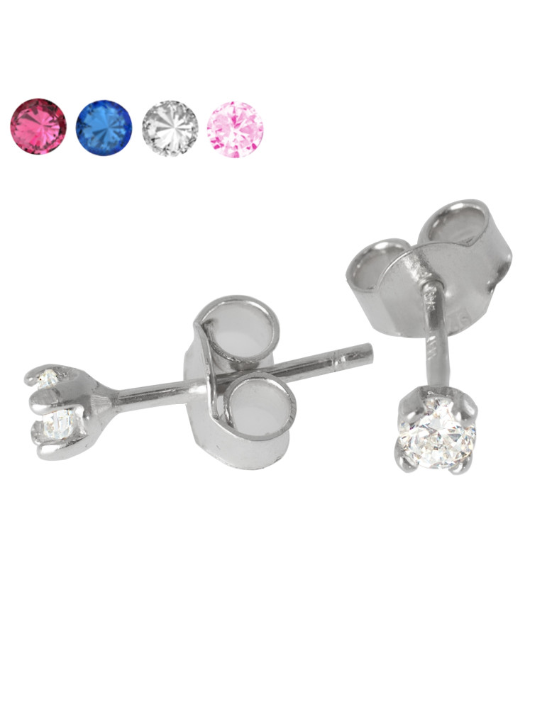 SREBRNE KOLCZYKI PR. 925 Z CYRKONIAMI NA SZTYFT