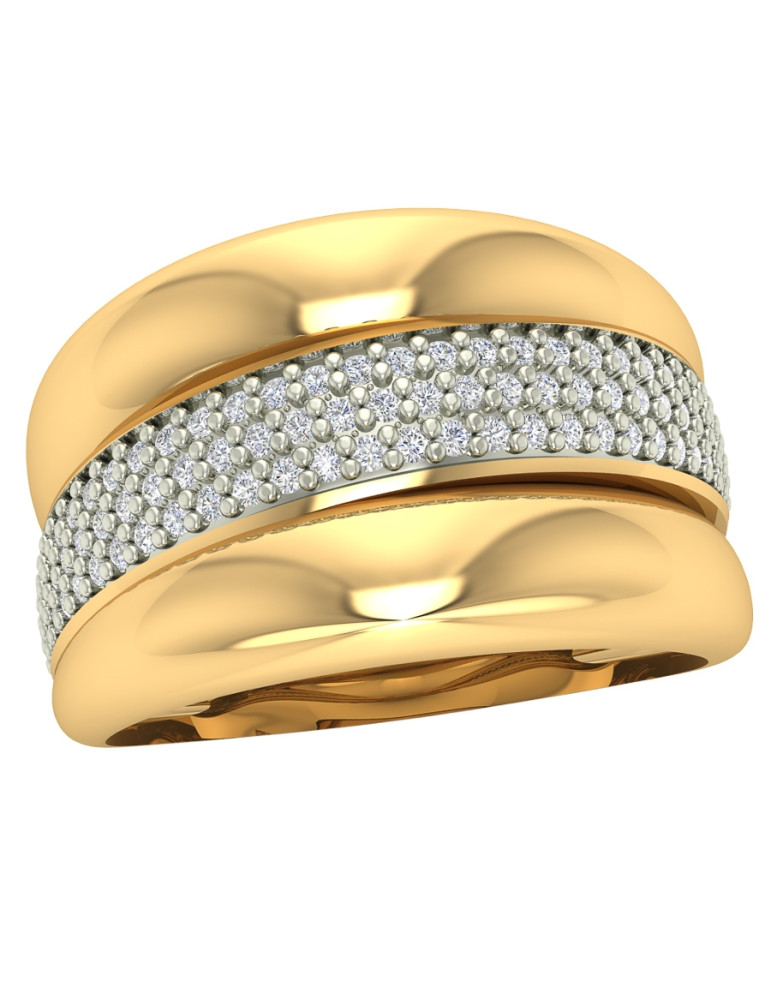 ZŁOTY OKAZAŁY PIERŚCIONEK Z CYRKONIAMI PR 585