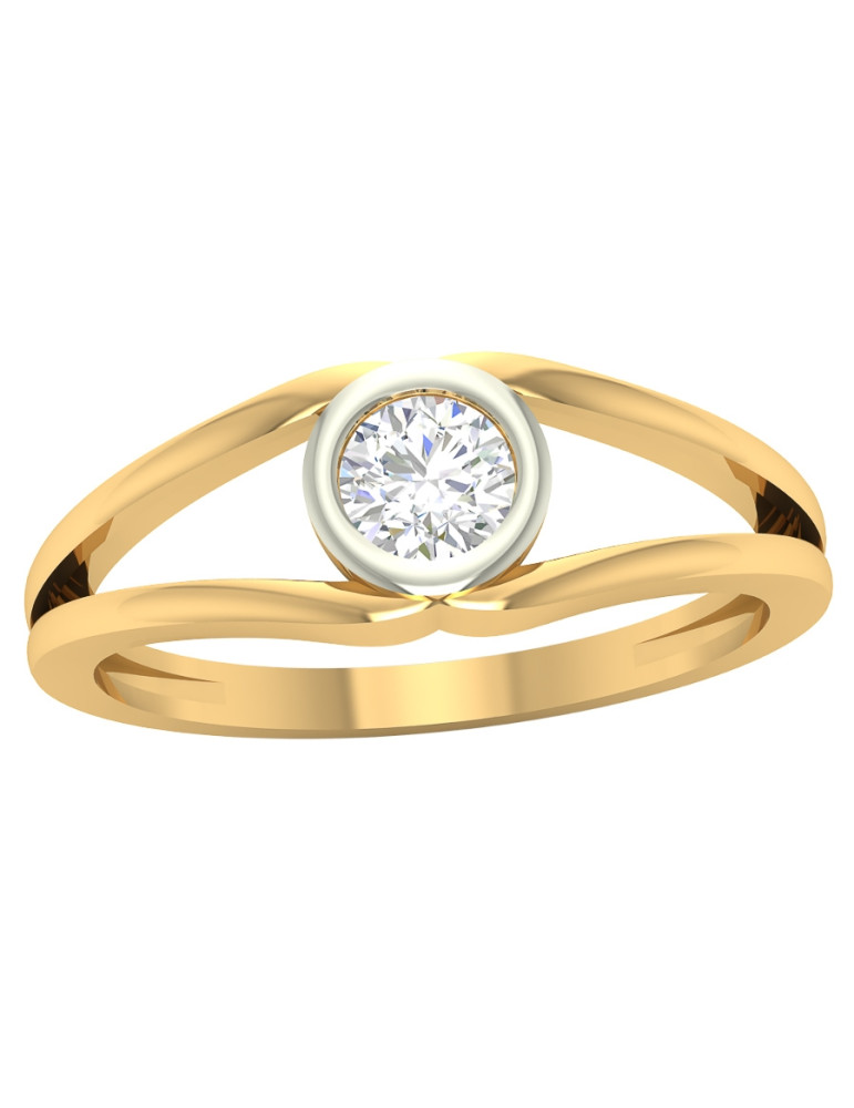 ZŁOTY PIERŚCIONEK ZARĘCZYNOWY Z OKAZAŁĄ CYRKONIĄ PR. 585
