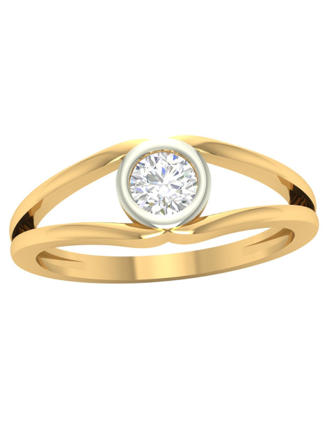 ZŁOTY PIERŚCIONEK ZARĘCZYNOWY Z OKAZAŁĄ CYRKONIĄ PR. 585