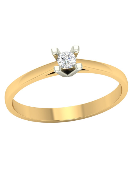 ZŁOTY KLASYCZNY PIERŚCIONEK ZARĘCZYNOWY PR. 585