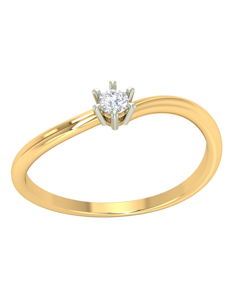 ZŁOTY PIERŚCIONEK ZARĘCZYNOWY PR. 585