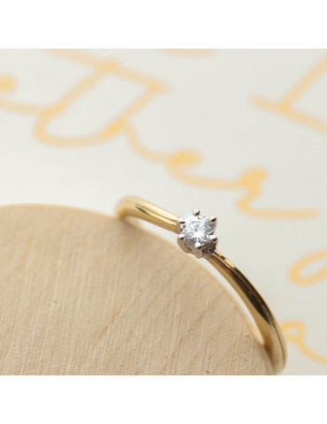 ZŁOTY PIERŚCIONEK ZARĘCZYNOWY PR. 585