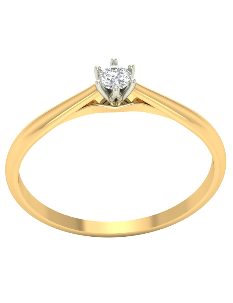 ZŁOTY PIERŚCIONEK ZARĘCZYNOWY KLASYCZNY PR. 585