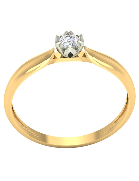 ZŁOTY PIERŚCIONEK ZARĘCZYNOWY KLASYCZNY PR. 585