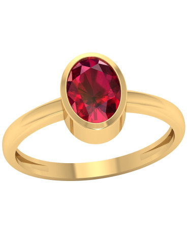 ZŁOTY PIERŚCIONEK Z RUBINEM PR. 585
