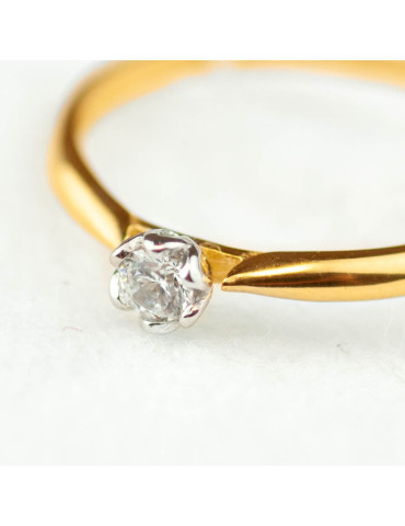 ZŁOTY PIERŚCIONEK ZARĘCZYNOWY KLASYCZNY PR. 585