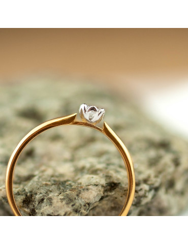 ZŁOTY PIERŚCIONEK ZARĘCZYNOWY KLASYCZNY PR. 585