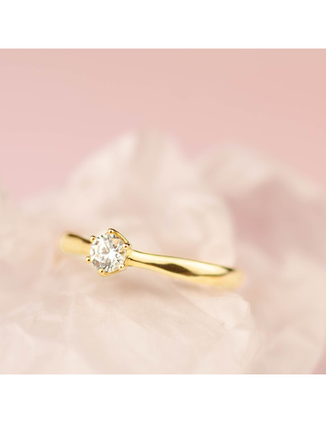 ZŁOTY PIERŚCIONEK ZARĘCZYNOWY PR. 585