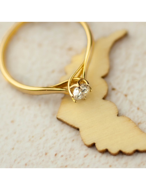 ZŁOTY PIERŚCIONEK ZARĘCZYNOWY PR. 585