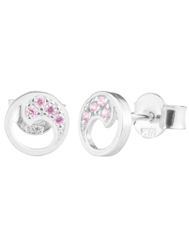 SREBRNE KOLCZYKI NA BIGLU Z CYRKONIAMI PR. 925