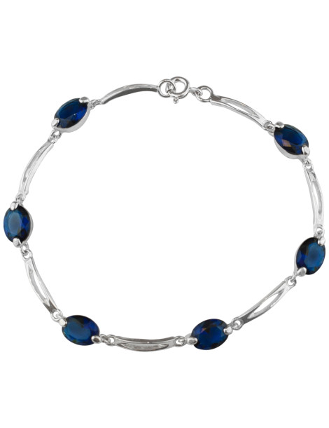 BRANSOLETKA SREBRNA Z KOLOROWYMI CYRKONIAMI PRÓBY 925