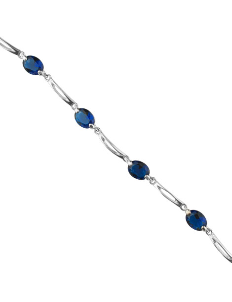 BRANSOLETKA SREBRNA Z KOLOROWYMI CYRKONIAMI PRÓBY 925