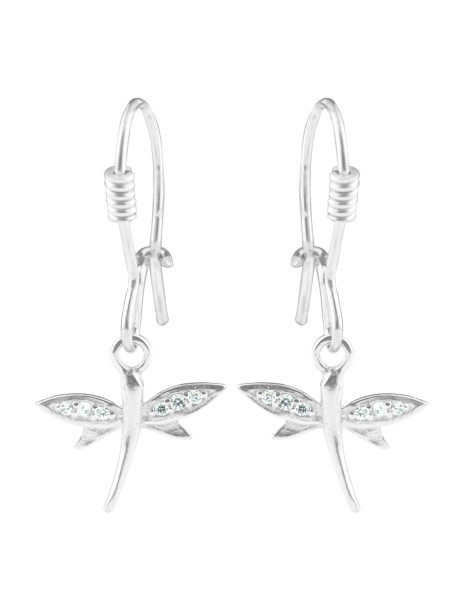 SREBRNY KOMPLET MOTYLKI Z CYRKONIAMI PR. 925