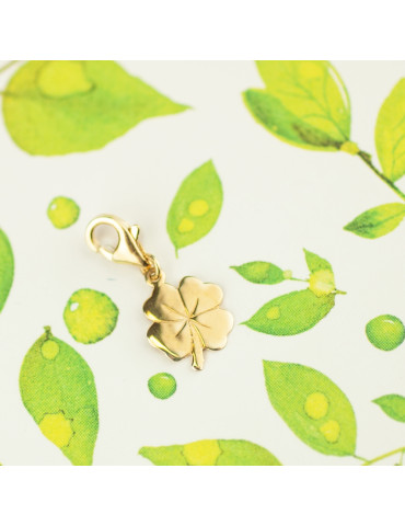 ZŁOTY CHARMS CZTEROLISTNA KONICZYNKA PR. 333 + GRAWER