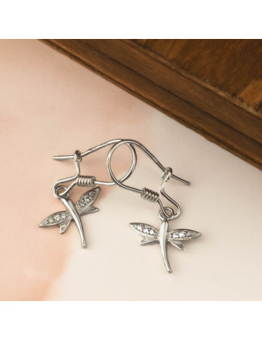 SREBRNY KOMPLET MOTYLKI Z CYRKONIAMI PR. 925