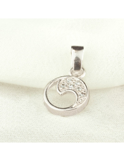 SREBRNY WISIOREK KÓŁKO Z CYRKONIAMI PR. 925