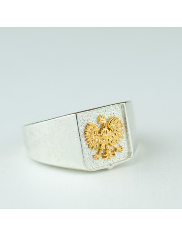 SREBRNY SYGNET Z ORŁEM PR. 925 + GRAWER