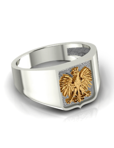 SREBRNY SYGNET Z ORŁEM PR. 925 + GRAWER