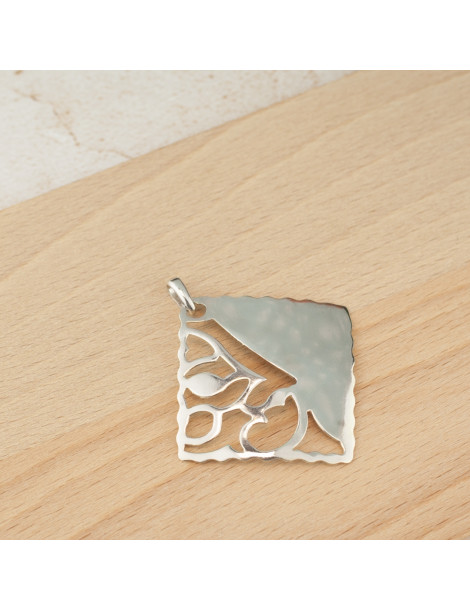 OKAZAŁY SREBRNY WISIOREK  AŻUROWY ROMB PR. 925