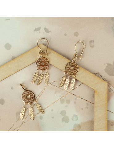 ZŁOTY KOMPLET ŁAPACZE SNÓW PR. 585