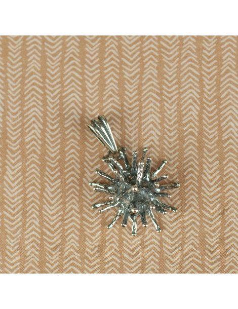 SREBRNY WISIOREK DUŻA KULKA JEŻYK OKSYDOWANY PR. 925