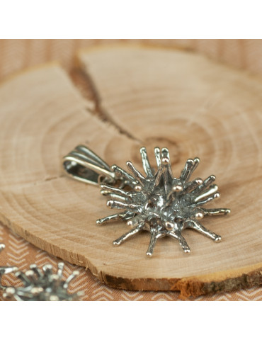 SREBRNY WISIOREK DUŻA KULKA JEŻYK OKSYDOWANY PR. 925