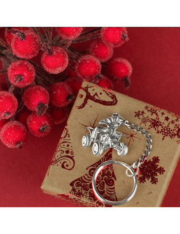 SREBRNY BRELOK DO KLUCZY QUAD PR. 925 + GRAWER GRATIS!