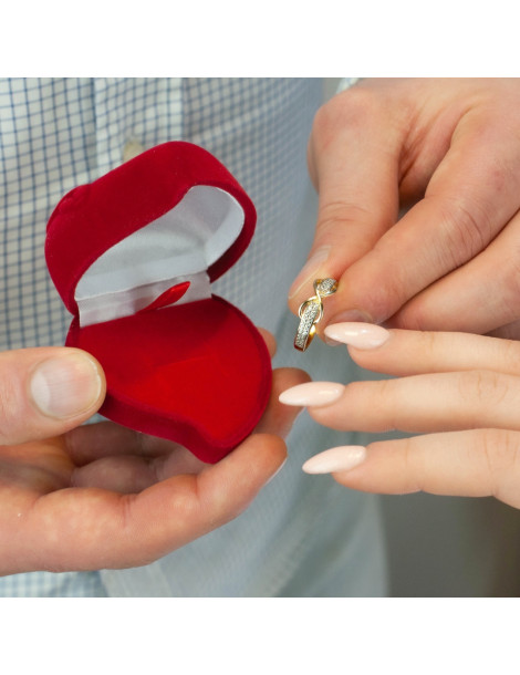 ZŁOTY PIERŚCIONEK ZNAK NIESKOŃCZONOŚCI PR. 585