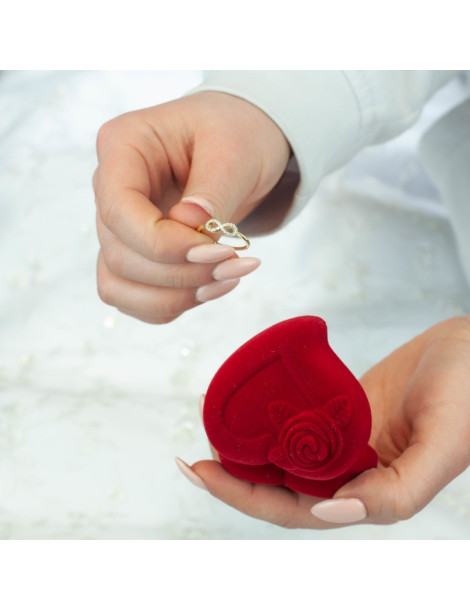 ZŁOTY PIERŚCIONEK ZNAK NIESKOŃCZONOŚCI PR. 585