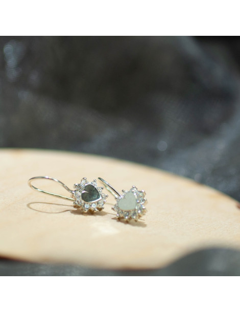 SREBRNY KOMPLET SERDUSZKA PR. 925 - RÓŻNE KOLORY