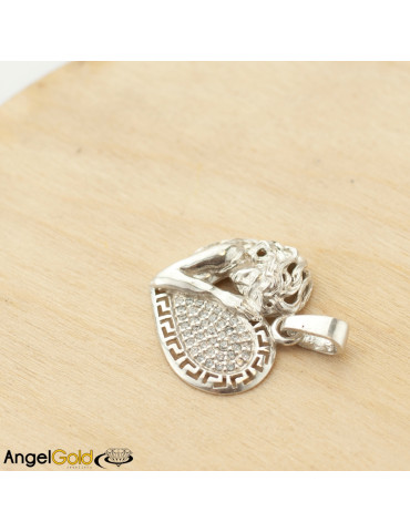 SREBRNY WISIOREK SERDUSZKO Z CYRKONIAMI KOBIETA PR. 925