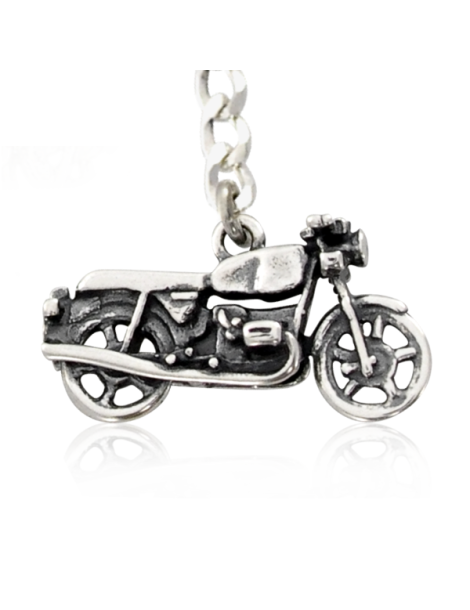 SREBRNY BRELOK DO KLUCZY MOTOR PR. 925