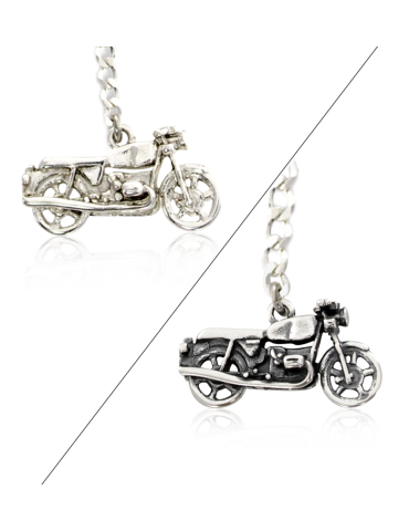 SREBRNY BRELOK DO KLUCZY MOTOR PR. 925